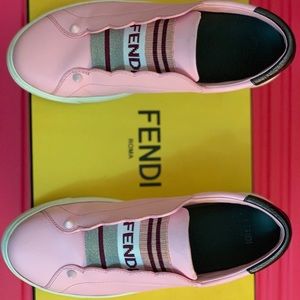 FENDI Pink Rockoclick Slip-On Sneaker